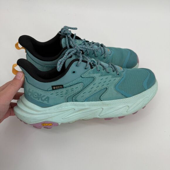 Hoka One One Anacapa 2 Low GTX Gore-Tex Women 9 B Waterproof Hiking Teal 1142830 - Picture 7 of 12